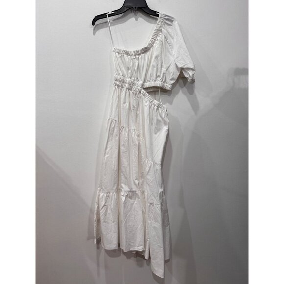 New Steve Madden Women's Size S Leena Cotton Poplin One-Shoulder Maxi Dress - Picture 8 of 11